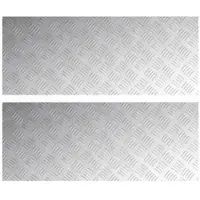 vidaXL Treppe Tritt Rechtwinklig 2 pcs Silber 100 x 40 cm Aluminium