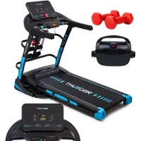 Thunder Laufband - CORE-DS-BLACK - 3,5 PS Motor 20 km/h 22 Stufen Steigung Massagegerät Hanteln