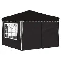 vidaXL Pop-up Partyzelt 288 x 288 x 245 cm Schwarz Oxford-Stoff