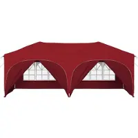 vidaXL Pop-up Partyzelt 575 x 288 x 245 cm Bordeauxrot Oxford-Stoff