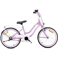 Sun baby Heart Bike Kinderfahrrad 20 Zoll Mädchen, Fahrrad für Kinder ab 6 Jahre, 1-Gang, V-Brake, Gepäckträger, Reflektoren (Violett, 20 Zoll)
