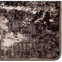 vidaXL Teppichläufer MARSA Schwarz 50 x 200 cm Polyester und PVC