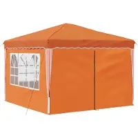 vidaXL Pop-up Partyzelt 288 x 288 x 245 cm Orange Oxford-Stoff