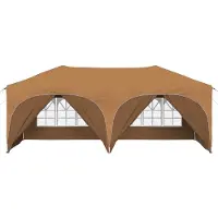 vidaXL Pop-up Partyzelt 575 x 288 x 245 cm Beige Oxford-Stoff