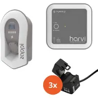 Myenergi Zappi V2.1 - 22 kW inkl. Harvi + 3x CT Klemmen - Typ 2 - Steckdose - Ladestation-ZAPPI-2H22UW-T+HARVI-65A3P+3xCT100-16-05