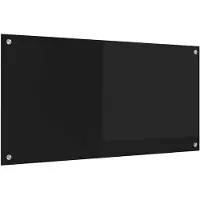 vidaXL Küchenrückwand Schwarz 100 x 50 cm Gehärtetes Glas