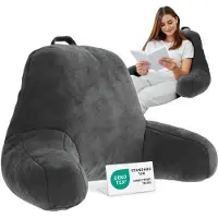 ELONEO Rückenkissen mit Armlehnen für Bett & Sofa waschbarer abnehmbarer Bezug 1 St Kissen