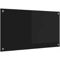 vidaXL Küchenrückwand Schwarz 90 x 50 cm Gehärtetes Glas