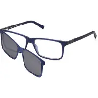 Timberland TB1765 Unisex-Brille inkl. Gläser Vollrand Rechteckig Kunststoff-Gestell 57mm/16mm/145mm, blau