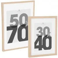 Wellhome - Set aus 2 Fotorahmen aus Holz 30x40 cm und 50x70 cm