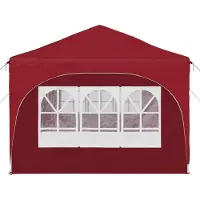 vidaXL Pop-up Partyzelt 575 x 288 x 245 cm Bordeauxrot Oxford-Stoff