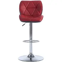 Vente-unique Barhocker 2er-Set höhenverstellbar - Kunstleder - Rot - CALVIN