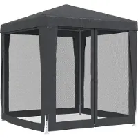 vidaXL Partyzelt mit 6 Mesh-Seitenwänden Anthrazit 3x6 m HDPE