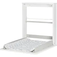 Badabulle Plouf Kompakter Wandmontierter Klappbarer Wickeltisch 46 x 46 x 61 cm