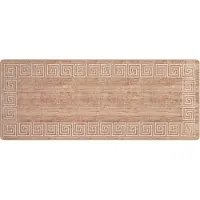 vidaXL Teppichläufer MARSA Weiß 100 x 300 cm Polyester und PVC