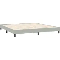 vidaXL Bettgestell ohne Matratze Hellgrau 200x210 cm Samt