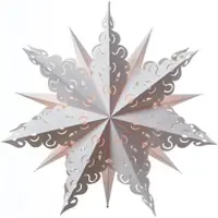 MARELIDA Papierstern Crystal Weihnachtsstern Faltstern Leuchtstern D: 62cm inkl. Kabel