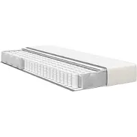 vidaXL Bettmatratze mit Matratze Creme 100 x 200 cm Stoff
