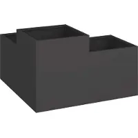 vidaXL Gartenblumentopf Schwarz 100 x 100 x 48 cm Stahl