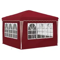 vidaXL Pop-up Partyzelt 288 x 288 x 245 cm Bordeauxrot Oxford-Stoff