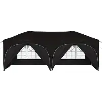 vidaXL Pop-up Partyzelt 575 x 288 x 245 cm Schwarz Oxford-Stoff