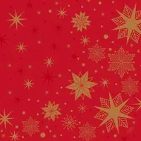 Duni Bio Dunisoft Serviette 40 x 40 cm Stargazing Red, 360 Stk/Krt (6 x 60 Stk)