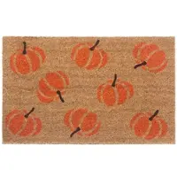 NYVI Fußmatte Kokos - 45x75 cm Rechteckig - Pumpkins Orange