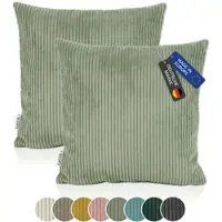 Lycce 2er Set Kissenbezug aus trendigem Cordstoff (50 x 50 cm)
