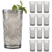 Libbey APS 12er Set -Cooler -HOBSTAR-, graphite, 473 ml Ø: 8,5 cm, H: 16 cm