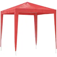 vidaXL Party-Zelt 200 x 200 x 240 cm Rot PE und Stahl
