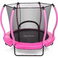 Meteor Kindertrampolin TRP-70 mit Netz Ø140 cm – Indoor & Outdoor – bis 50 kg – mit Reißverschluss & Schaumstoffschutz