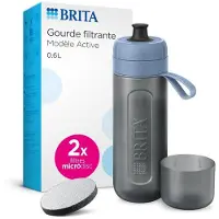 Brita Active Filterflasche, 2 MicroDisc Filter, Pastel Grün, Trinkflasche