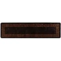 vidaXL Teppichläufer MARSA Schwarz 100 x 350 cm Polyester und PVC