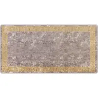 vidaXL Teppichläufer MARSA Grau 100 x 200 cm Polyester und PVC