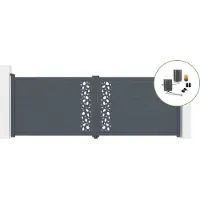 Casanoov Flügeltor Elektrisch Sunny 400x140cm & Drehtorantrieb Bunker B500