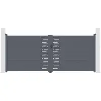Casanoov Doppelflügeltor Aus Aluminium Arlberg 400x160cm Grau