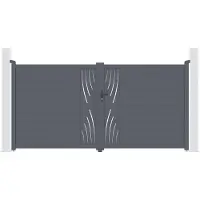 Casanoov Doppelflügeltor Aus Aluminium Veleta 350x180cm Grau