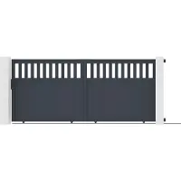 Casanoov Schiebetor Aus Aluminium Santis 370x160cm Grau