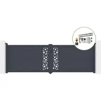 Casanoov Schwenktor Sunny 400x120cm Aluminium & Tanker B250 Motorisierung