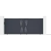 Casanoov Schiebetor Aus Aluminium Veleta 400x160cm Grau