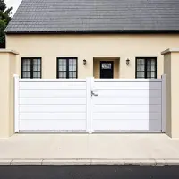 Casanoov Doppelflügeltor Aus Aluminium Eiger 300x115cm Weiß