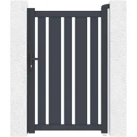 Casanoov Gartentür Aus Aluminium 1M Veymont H 160Cm Grau