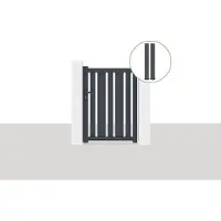 Casanoov Tor 1 M Veymont H 1 4 M Grau & 2 Eifel Pfosten H 166 Cm Grau