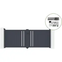 Casanoov Elektrisches Flügeltor 3,5x1,6m GIONA + Motorisierung HICKER B200