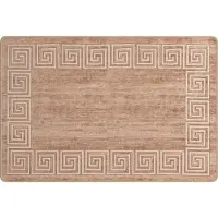 vidaXL Teppichläufer MARSA Weiß 100 x 150 cm Polyester und PVC