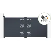 Casanoov Flügeltor Elektrisch Arlberg 300x140cm Aluminium Grau & Drehtorantrieb Tanker B700
