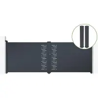 Casanoov Flügeltor Arlberg 400x140cm Aluminium & 2 Eifel Pfosten 20x20cm H.166cm Grau