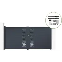 Casanoov Flügeltor Elektrisch Arlberg 300x140cm Aluminium Grau & Drehtorantrieb Hicker B200