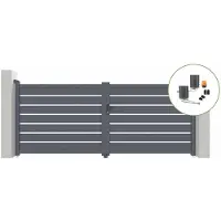 Casanoov Flügeltor Elektrisch Vogel 350x140cm & Drehtorantrieb Bunker B500