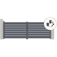 Casanoov Flügeltor Elektrisch Vogel 400x140cm & Drehtorantrieb Bunker B500
